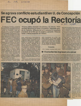 "FEC ocupó la Rectoría"