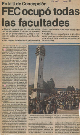 "FEC ocupó todas las facultades"
