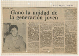 "Ganó la unidad de la generación joven"