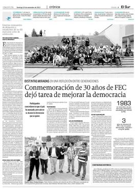 Conmemoración de 30 años de FEC.