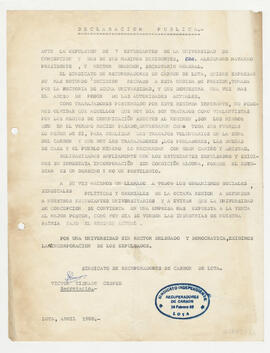 Declaración Pública
