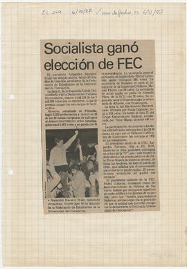 "Socialista ganó elección de FEC"