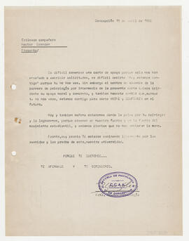 Estimado compañero Héctor Grandón