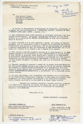 Sr. Juan Antonio Guzmán [Carta]