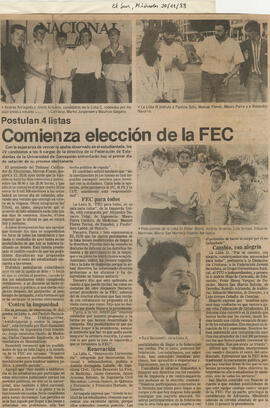 "Comienza elección de la FEC"