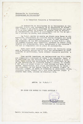 Federación de Estudiantes [comunicado]
