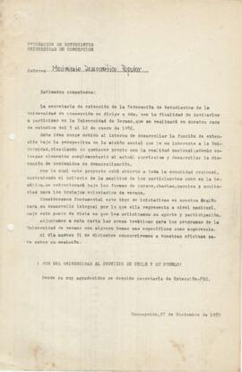 Estimados compañeros [Carta]